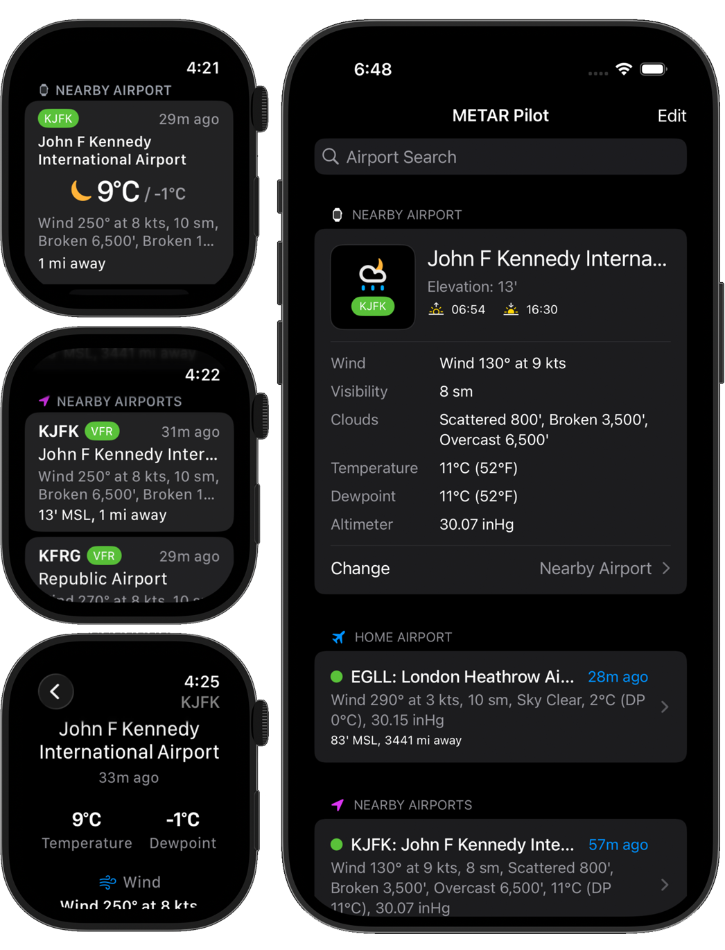METAR Pilot iPhone app screenshot